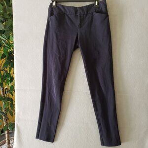 Cynthia Rowley Womens Navy Blue Pants 2 Cotton Stretch Slim Fit Side Pockets